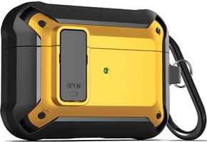 Apple AirPods Pro Hoesje - Armor Case met Lock - Geel