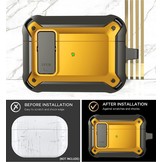 Apple AirPods Pro Hoesje - Armor Case met Lock - Geel
