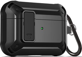 Apple AirPods Pro Hoesje - Armor Case met Lock - Zwart