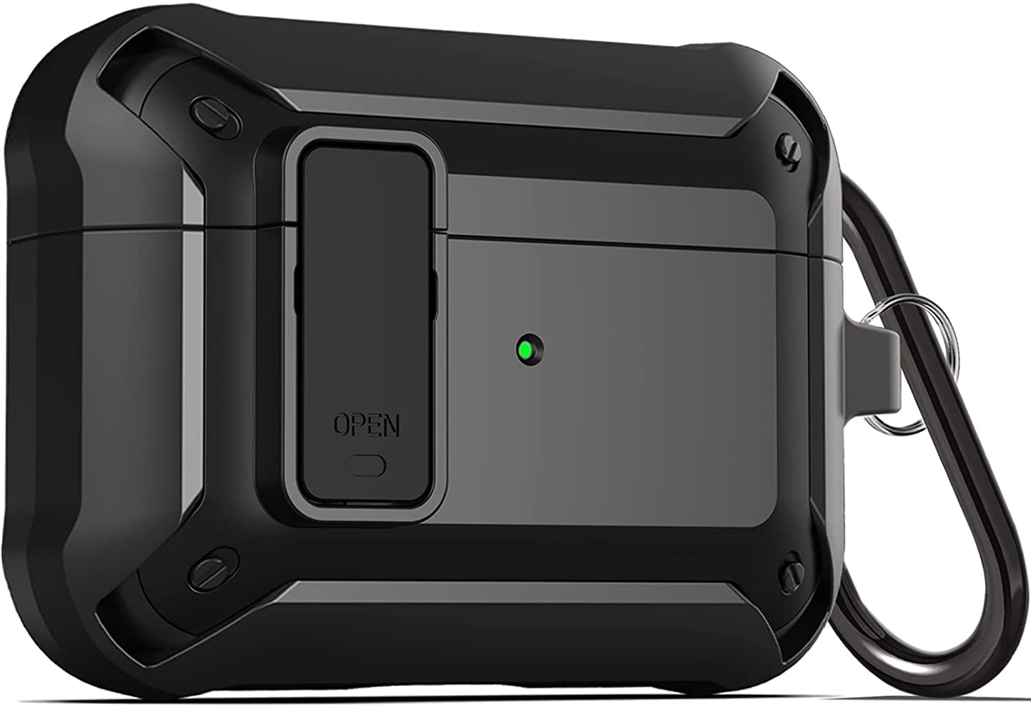 Apple AirPods Pro Hoesje - Armor Case met Lock - Zwart