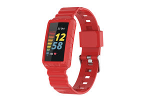 Fitbit Charge 5 4 3 Shock Proof Bandje - Rood