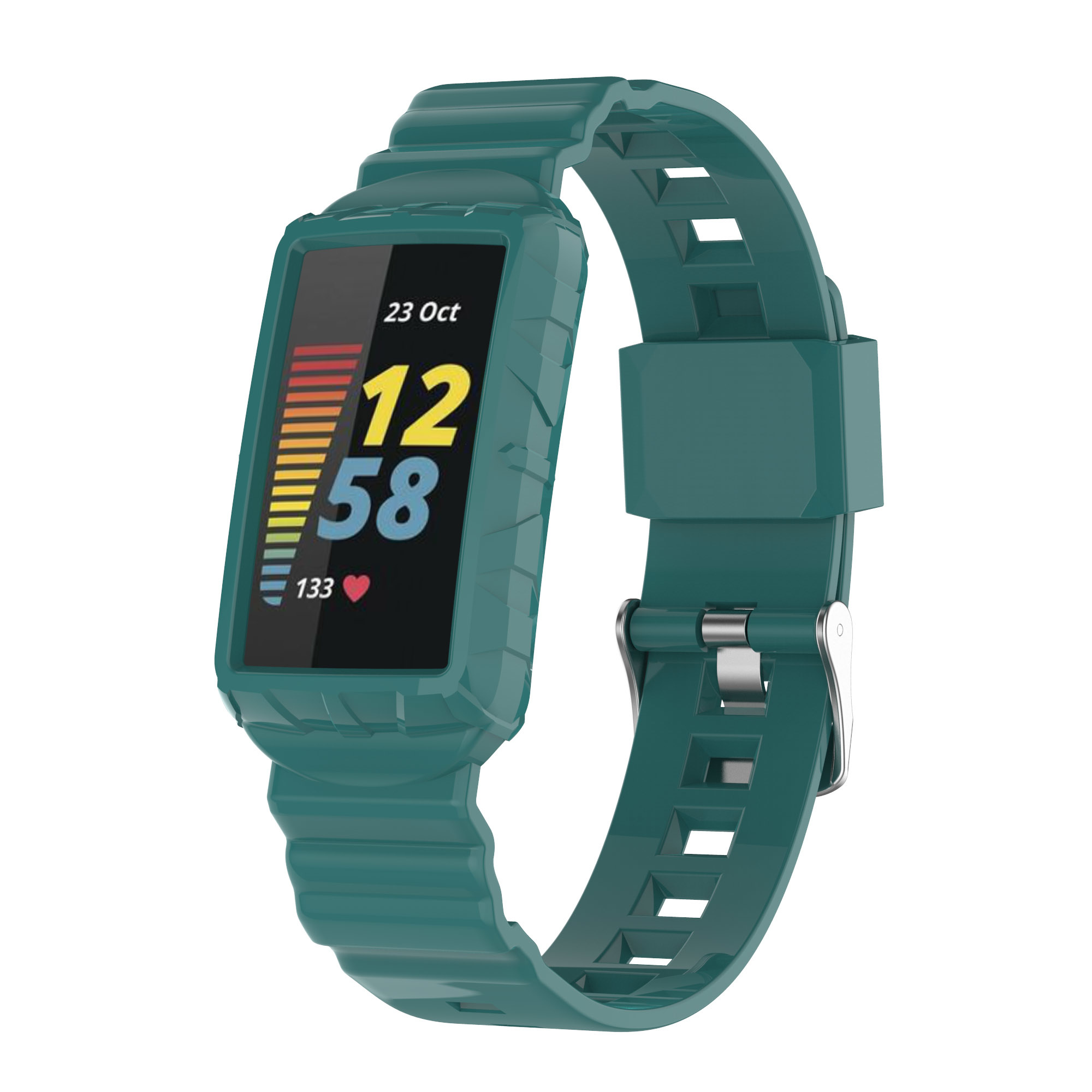 Fitbit Charge 5 4 3 Shock Proof Bandje - Leisteen