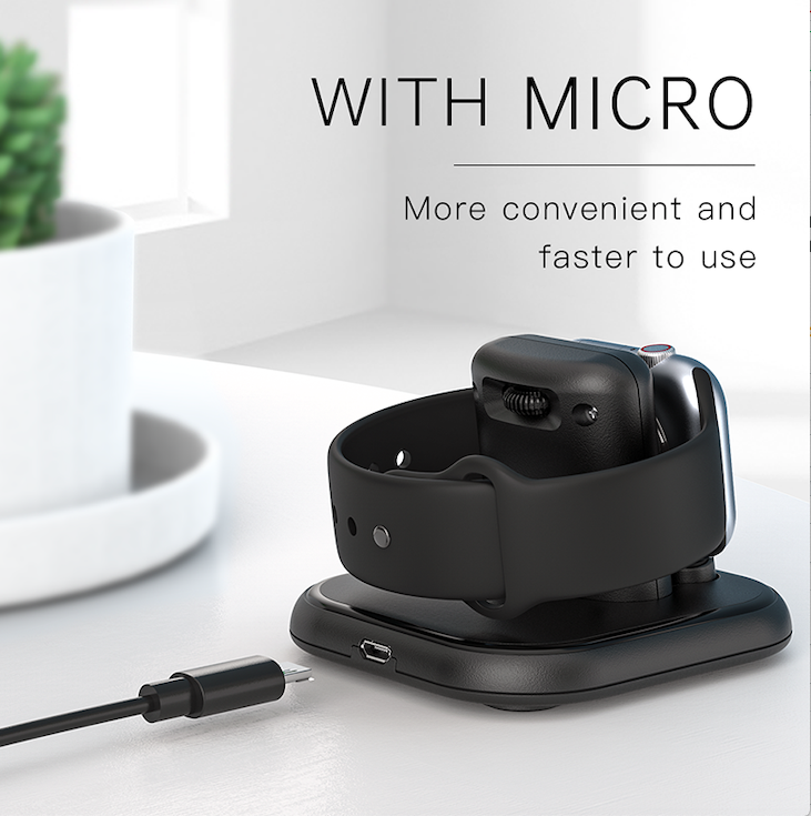 YONO Oplader Dock geschikt voor Apple Watch – Zwart