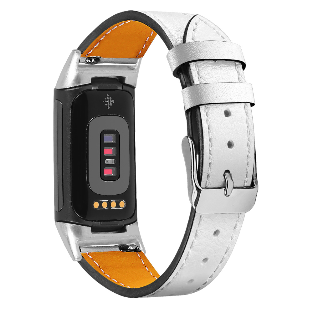 Fitbit Charge 5 Leer Bandje - Wit
