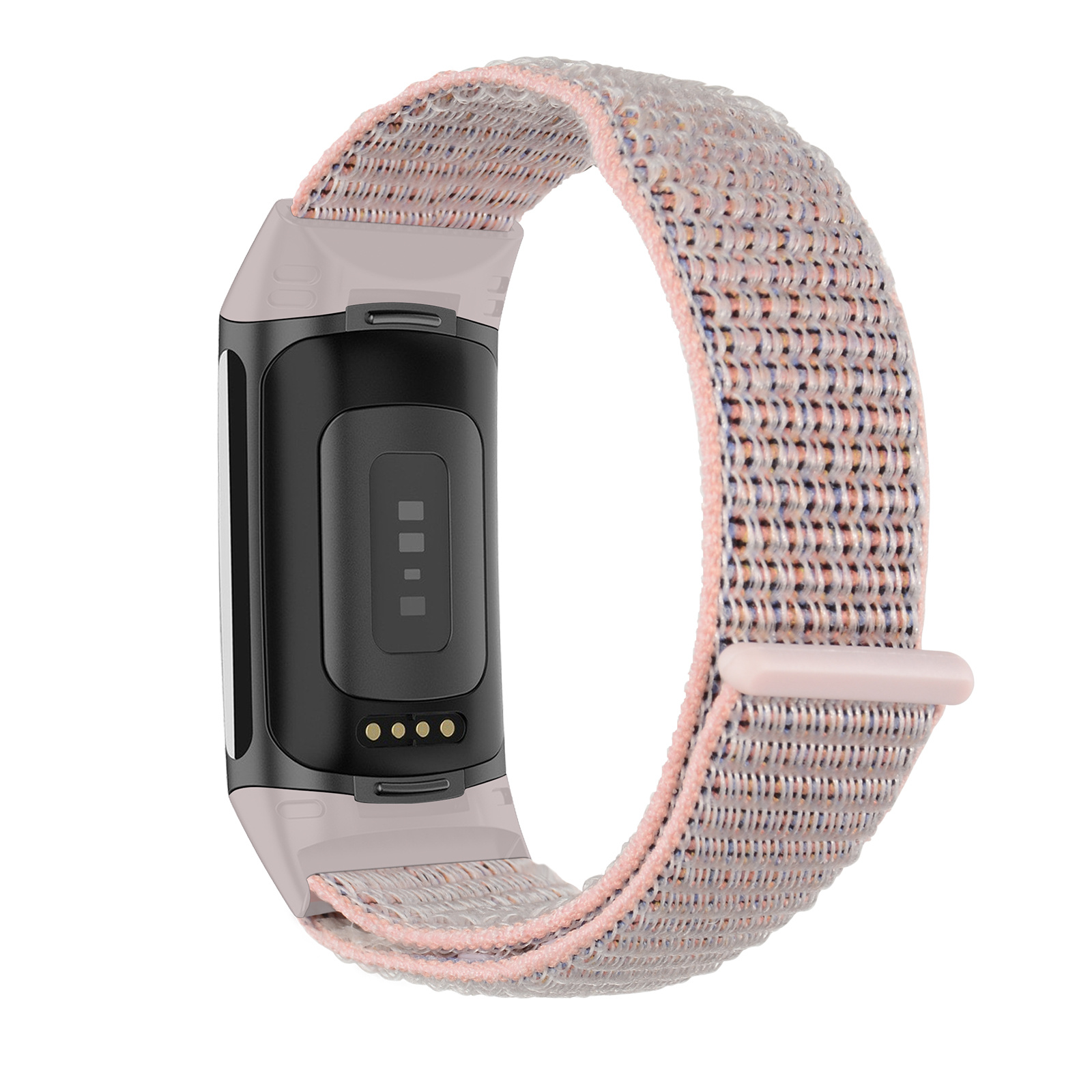 Fitbit Charge 5 Nylon Velcro Bandje - Lichtroze