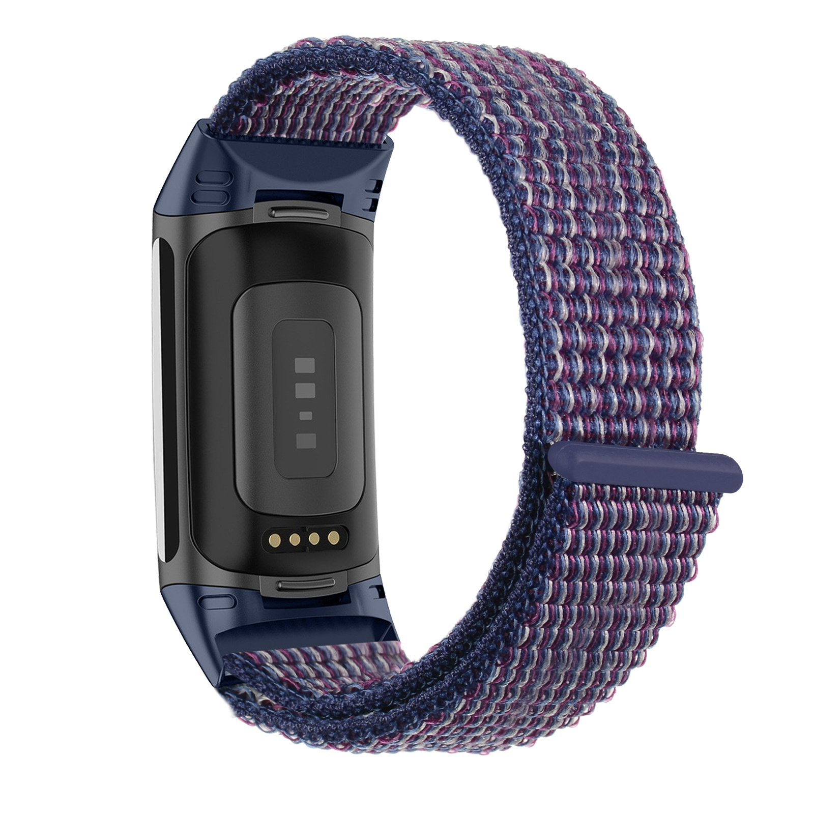 Fitbit Charge 5 Nylon Velcro Bandje - Donkerblauw