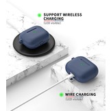 Apple AirPods 3 Soft Case - Siliconen Hoesje met Clip - Alaska Blauw