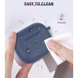 Apple AirPods 3 Soft Case - Siliconen Hoesje met Clip - Alaska Blauw