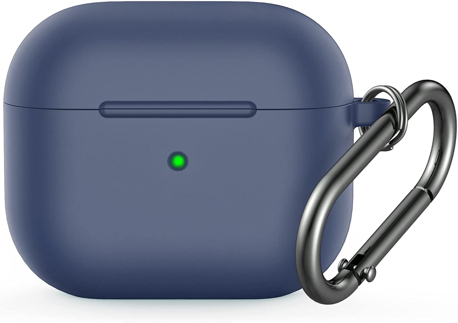 Apple AirPods 3 Soft Case - Siliconen Hoesje met Clip - Alaska Blauw