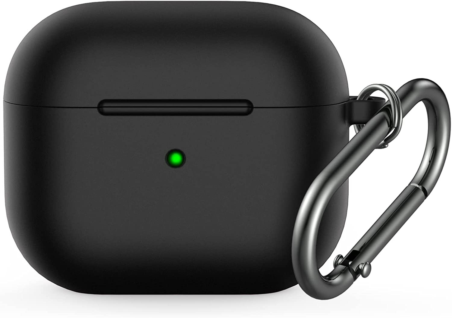 Apple AirPods 3 Soft Case - Siliconen Hoesje met Clip - Zwart