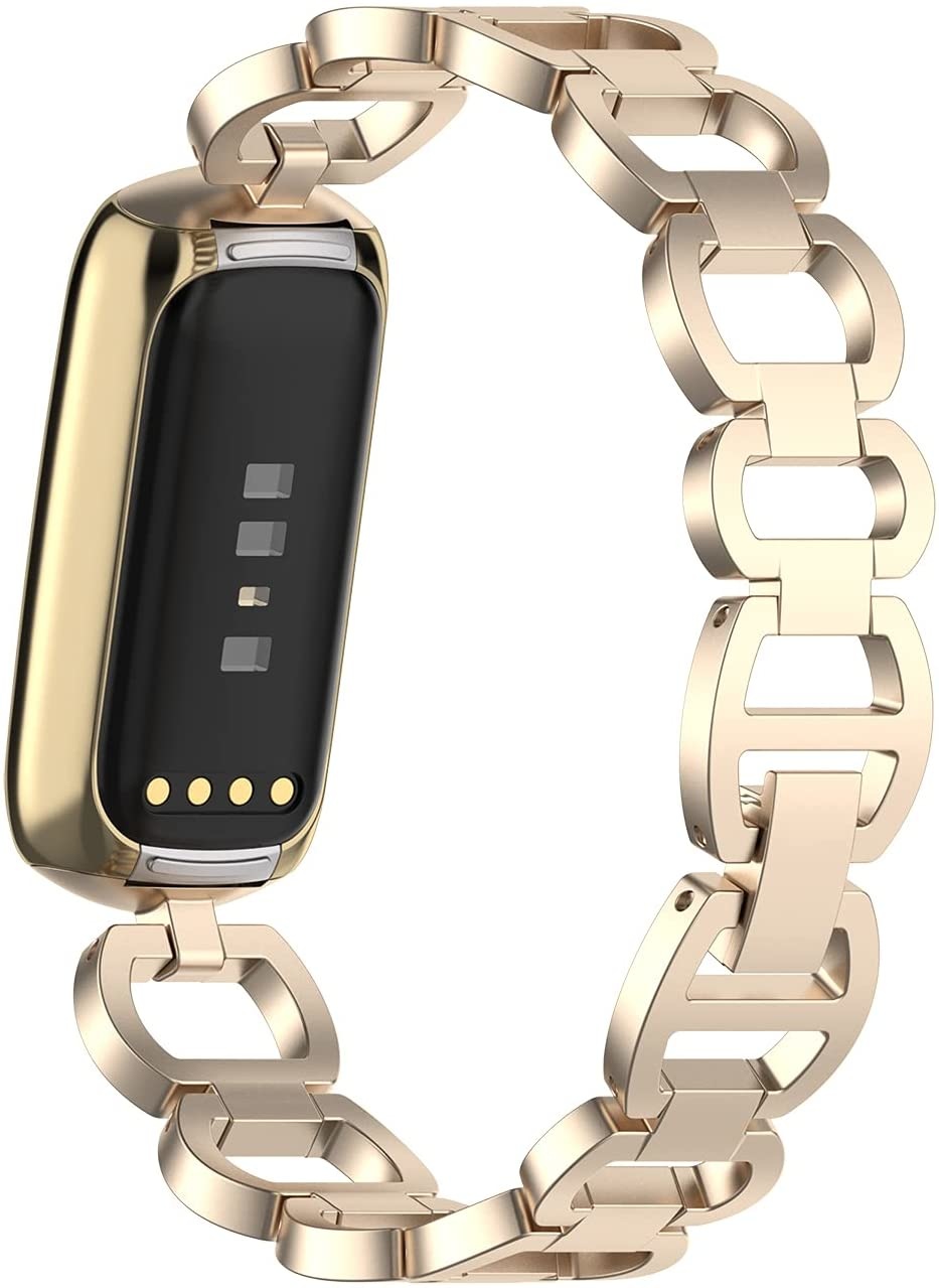 Fitbit Luxe Schakel Band Special Gevlochten - Champagne
