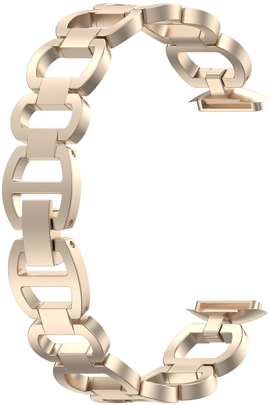 Fitbit Luxe Schakel Band Special Gevlochten - Champagne