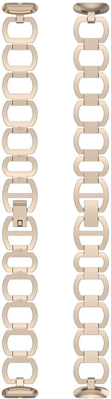 Fitbit Luxe Schakel Band Special Gevlochten - Champagne