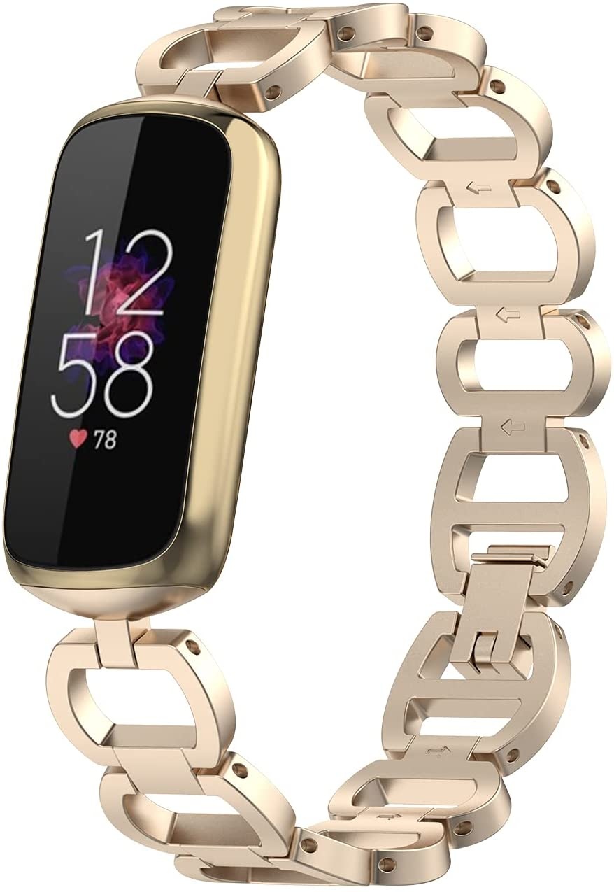 Fitbit Luxe Schakel Band Special Gevlochten - Champagne