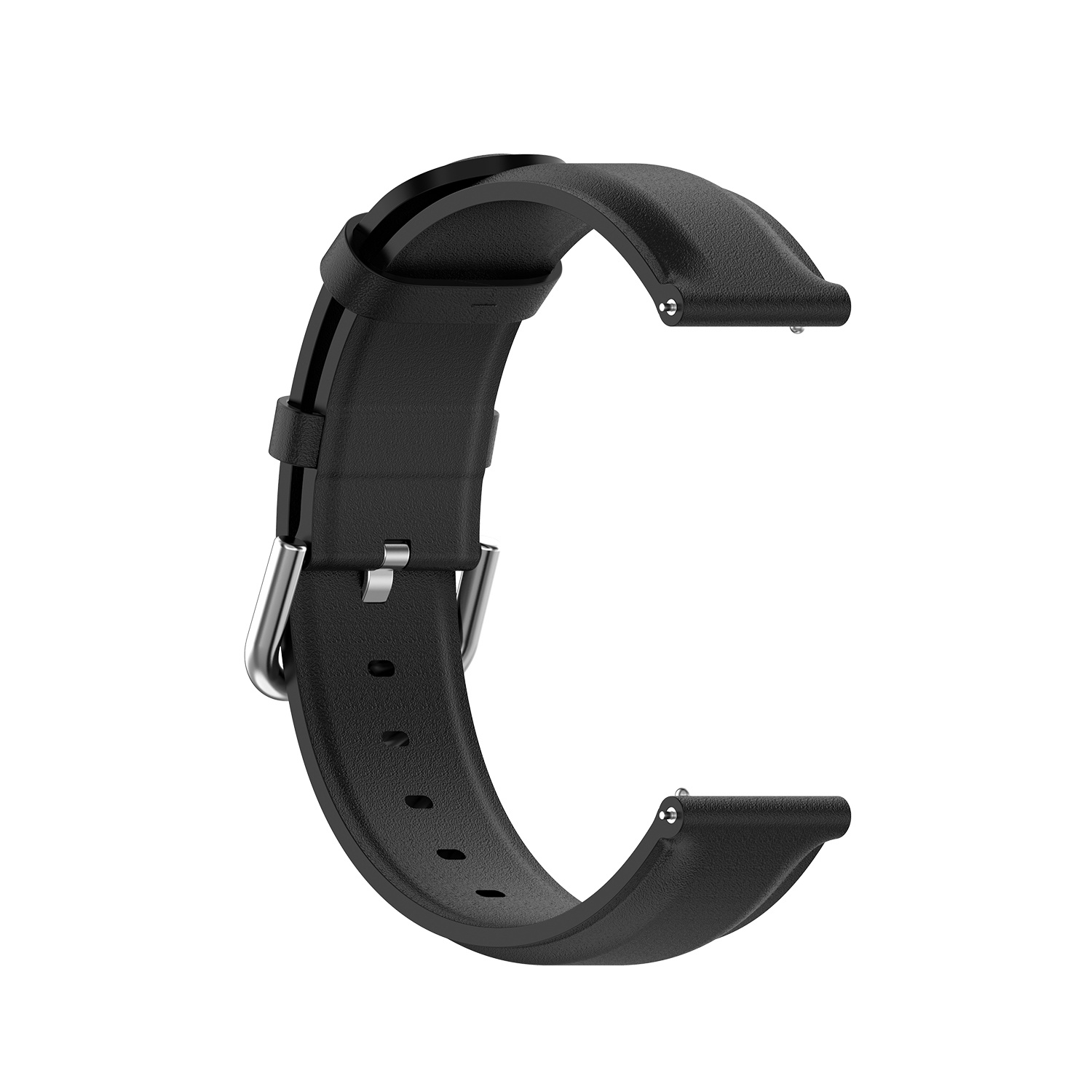 Vacca Leer Bandje 20mm - Zwart