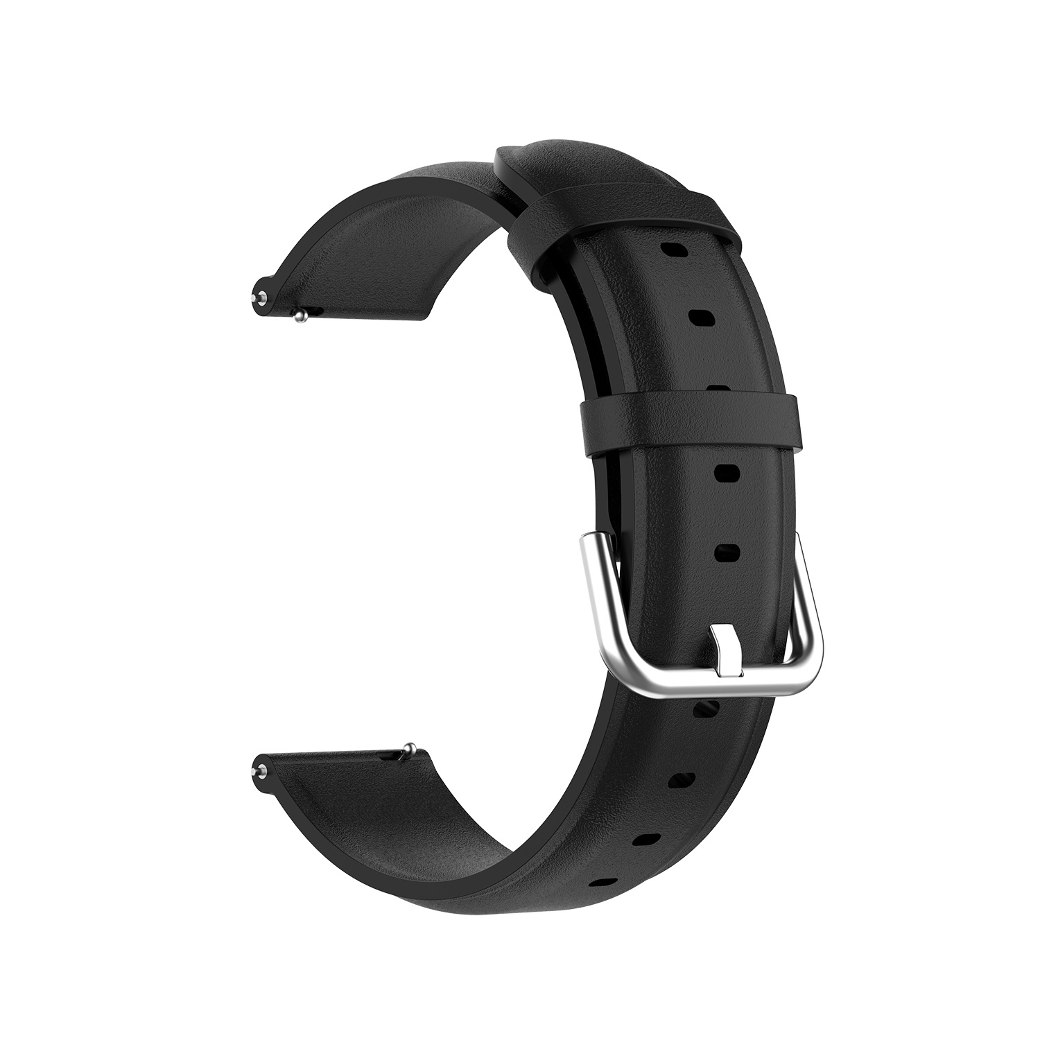 Vacca Leer Bandje 20mm - Zwart
