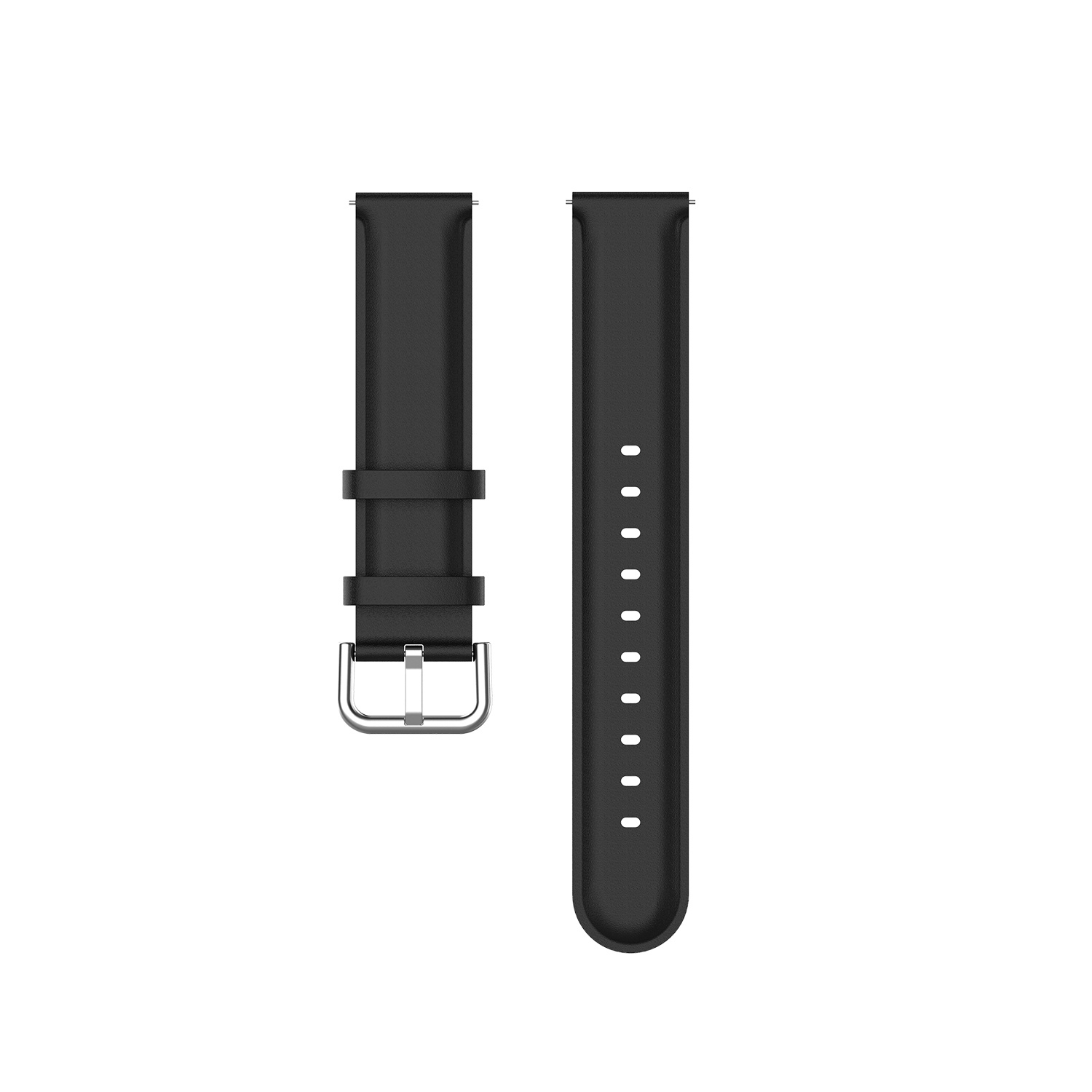Vacca Leer Bandje 20mm - Zwart
