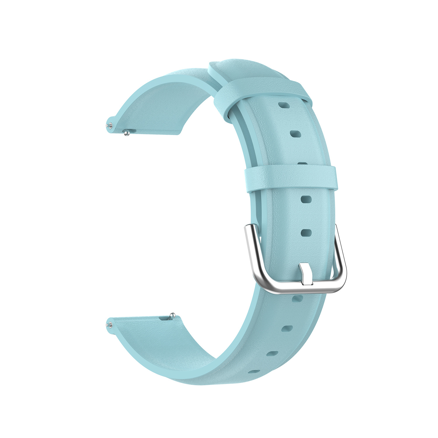 Vacca Leer Bandje 20mm - Babyblauw
