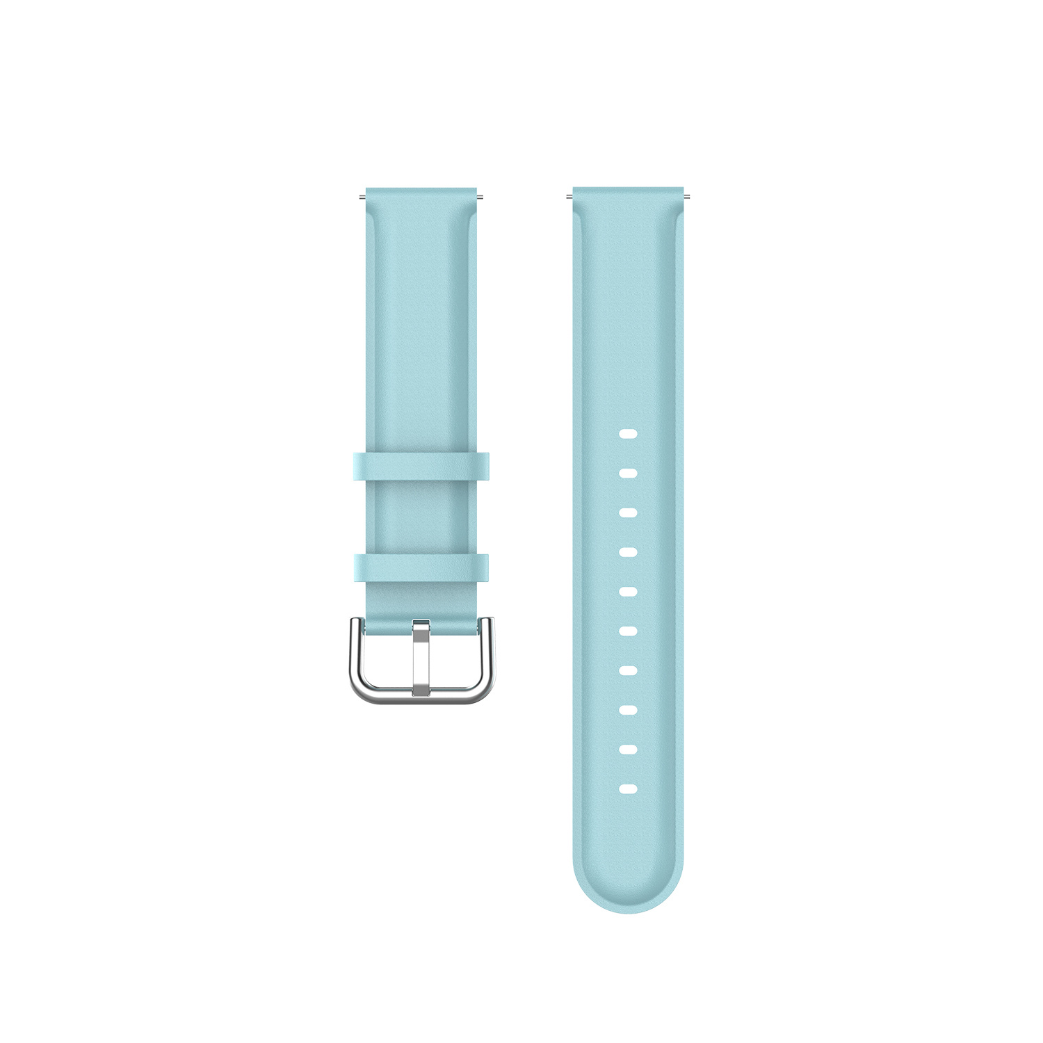 Vacca Leer Bandje 20mm - Babyblauw