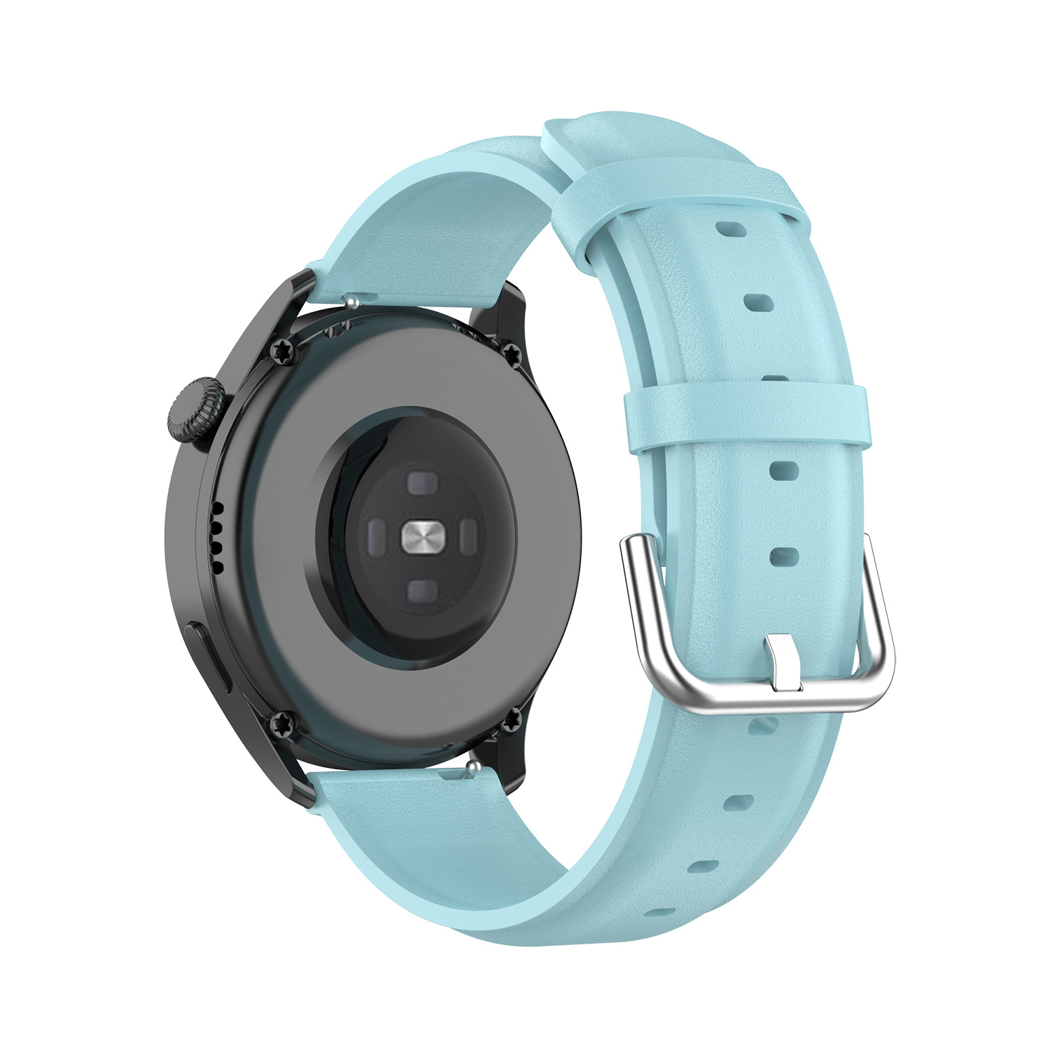 Vacca Leer Bandje 20mm - Babyblauw