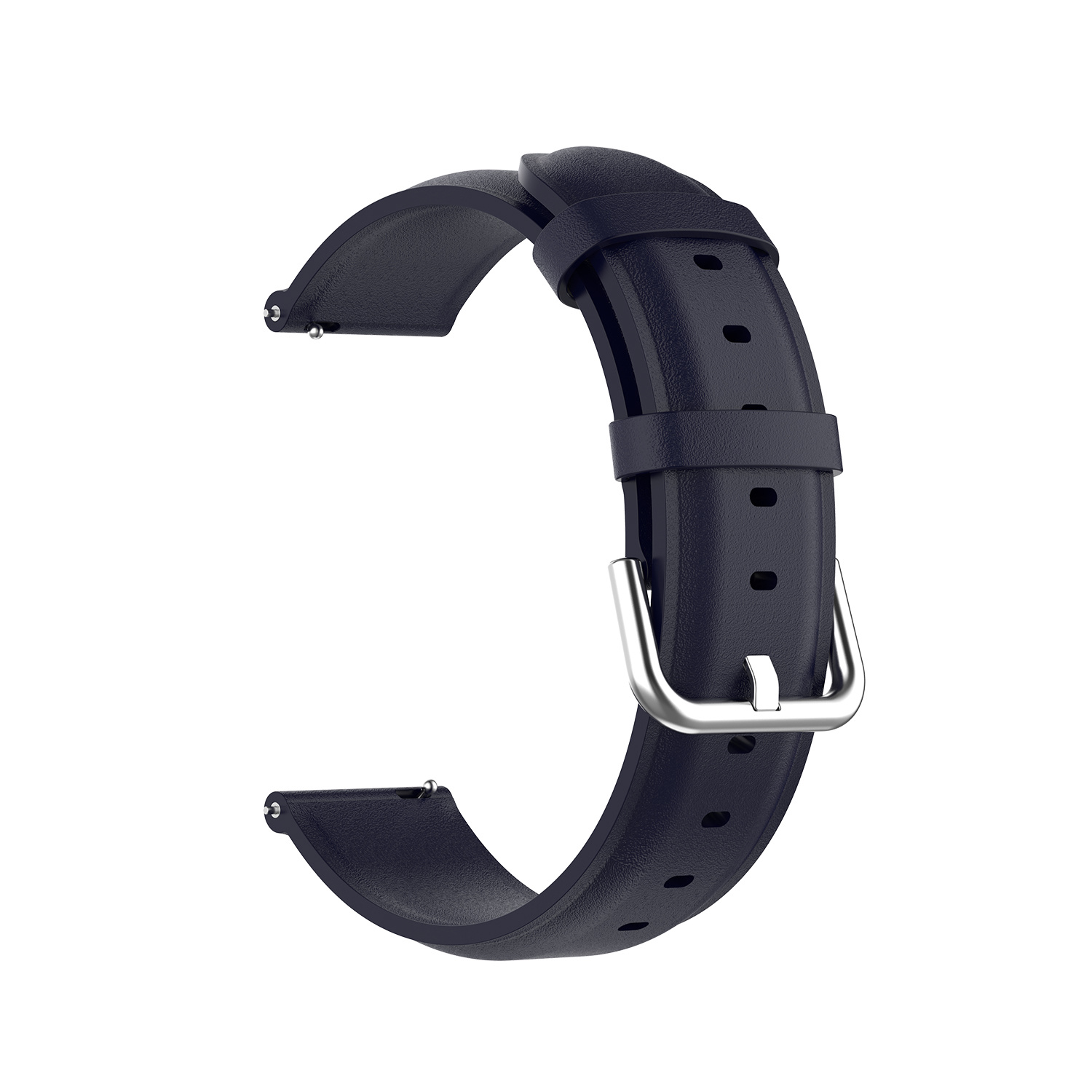 Vacca Leer Bandje 22mm - Donkerblauw