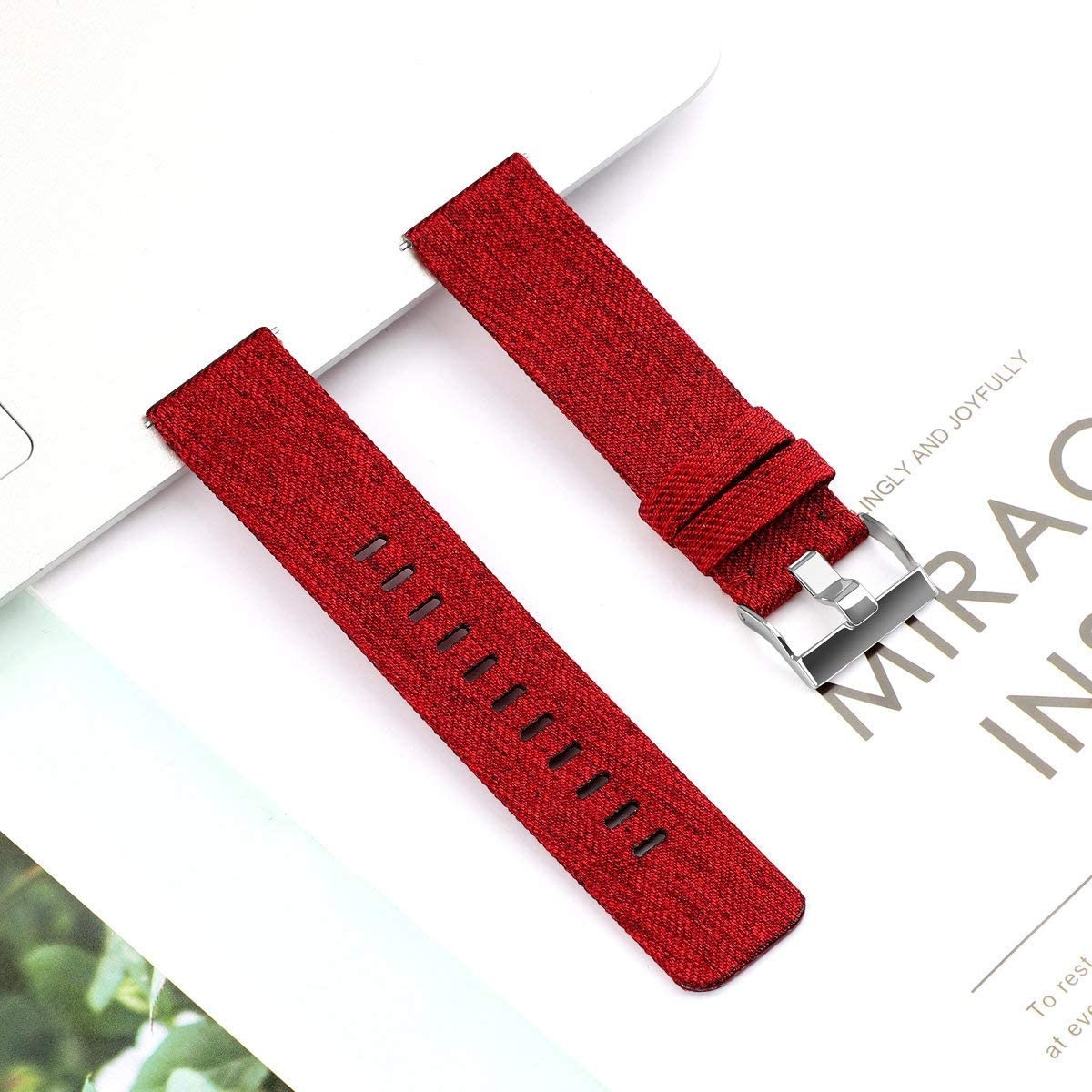 Fitbit Versa 3 / Sense Como Nylon Bandje - Rood