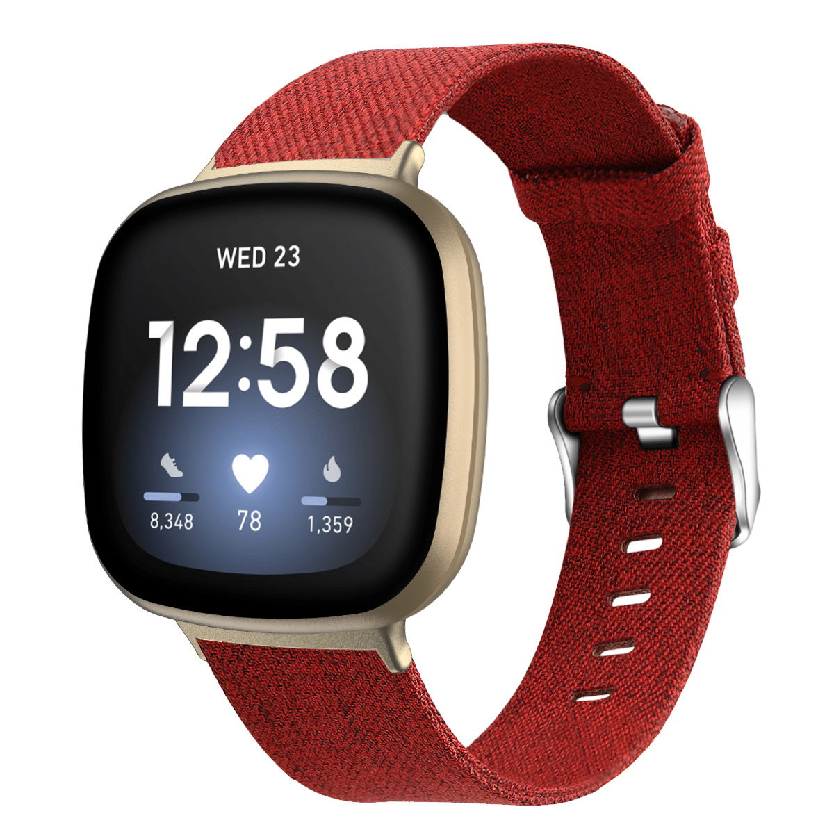 Fitbit Versa 3 / Sense Como Nylon Bandje - Rood