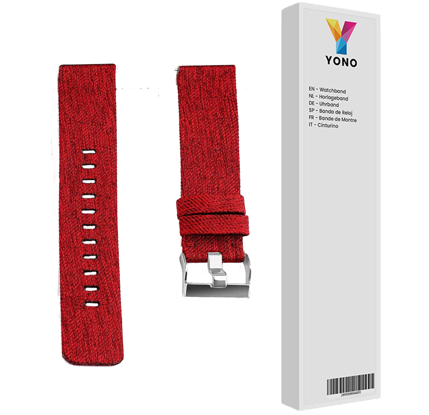 Fitbit Versa 3 / Sense Como Nylon Bandje - Rood