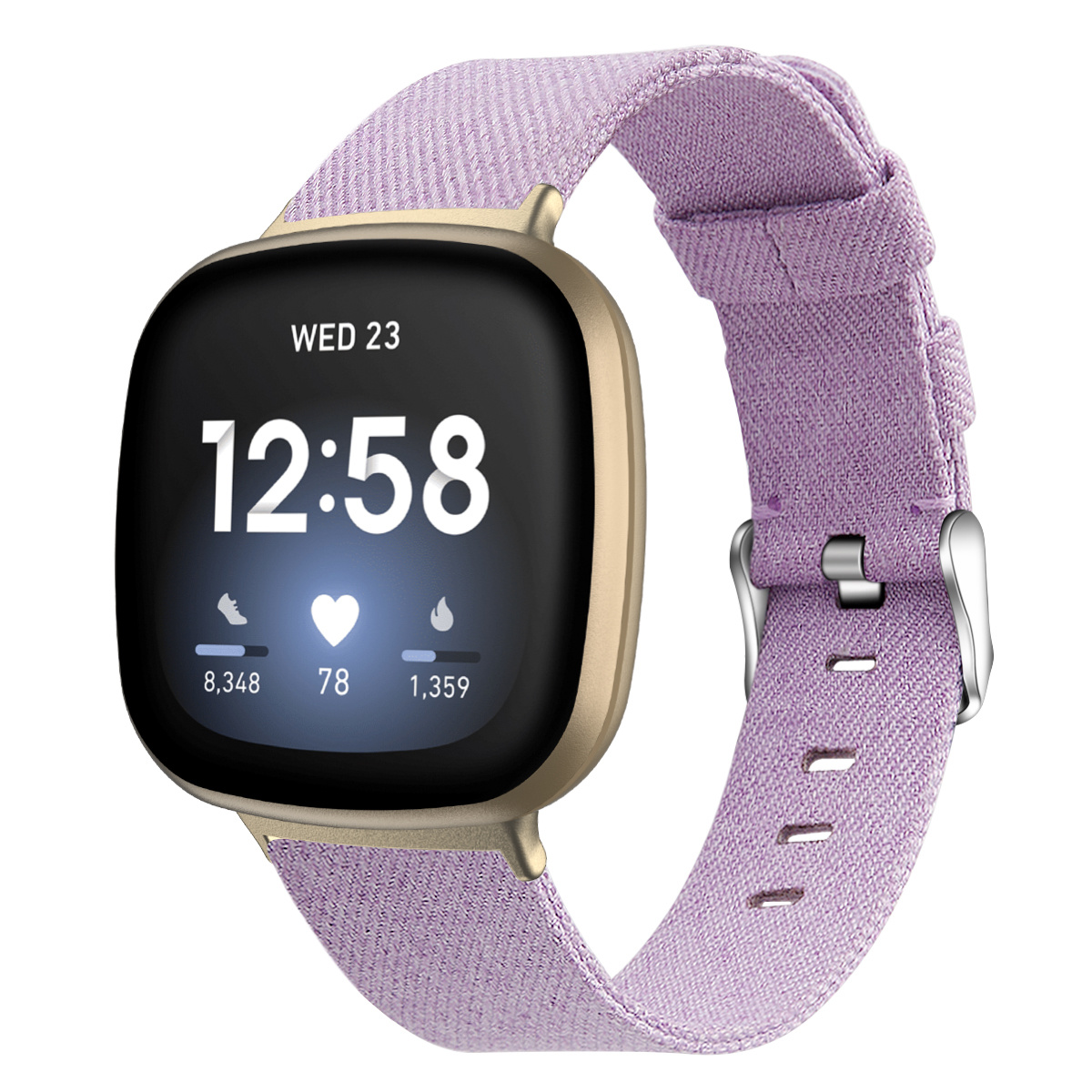 Fitbit Versa 3 / Sense Como Nylon Bandje - Lichtpaars