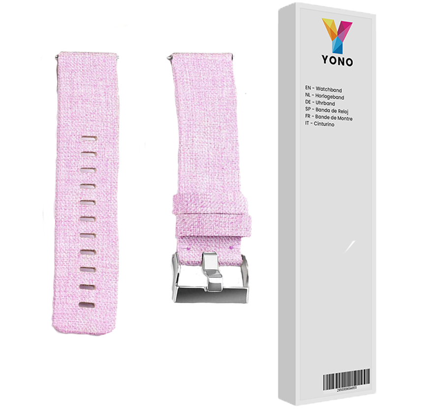 Fitbit Versa 3 / Sense Como Nylon Bandje - Lichtpaars