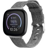 Fitbit Versa 3 / Sense Como Nylon Bandje - Grijs