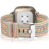 Fitbit Versa 3 / Sense Como Nylon Bandje - Regenboog