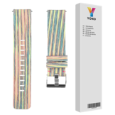 Fitbit Versa 3 / Sense Como Nylon Bandje - Regenboog