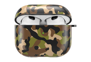 Apple Airpods 3 Hoesje - Hard Case met Clip - Camouflage