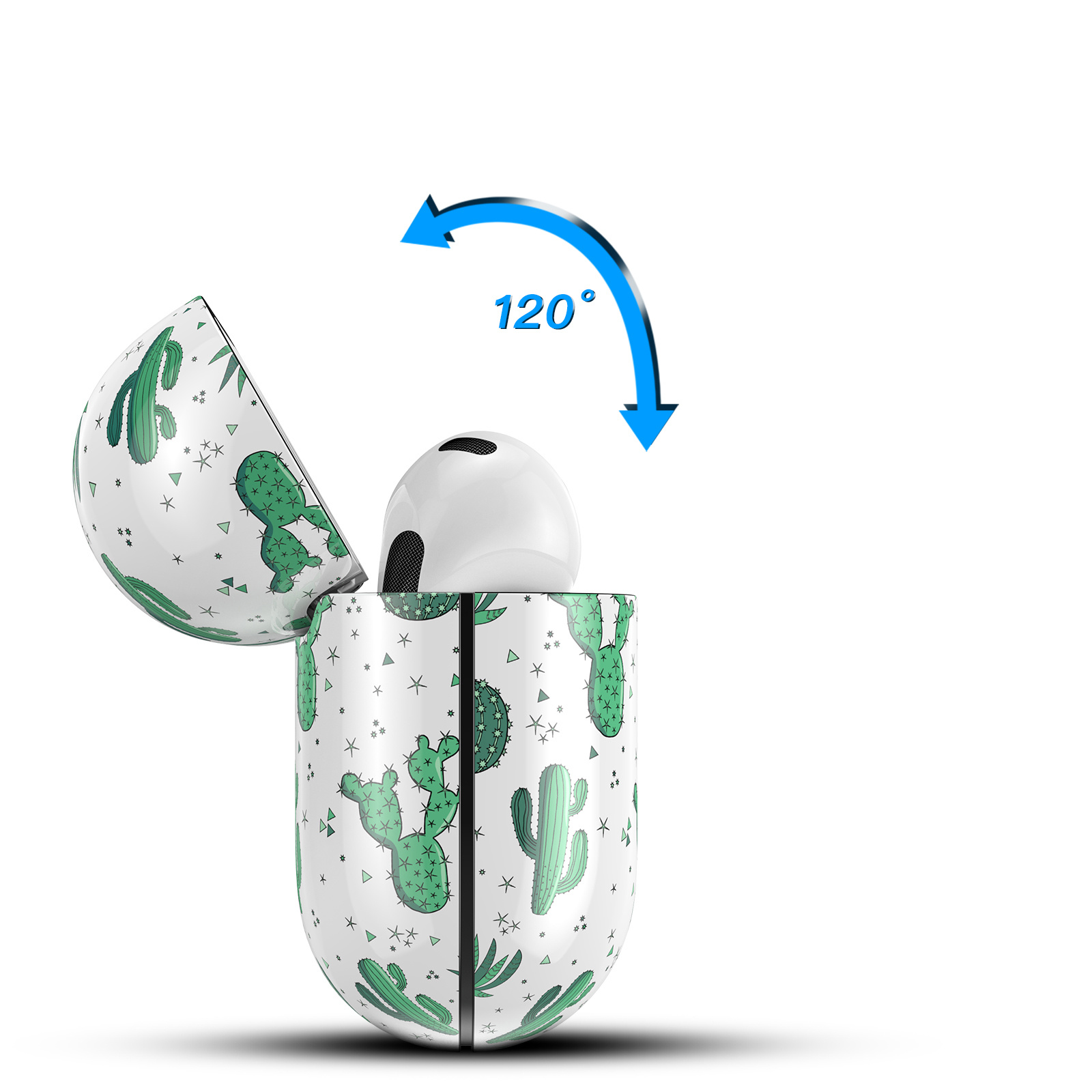 Apple Airpods 3 Hoesje - Hard Case met Clip - Cactus