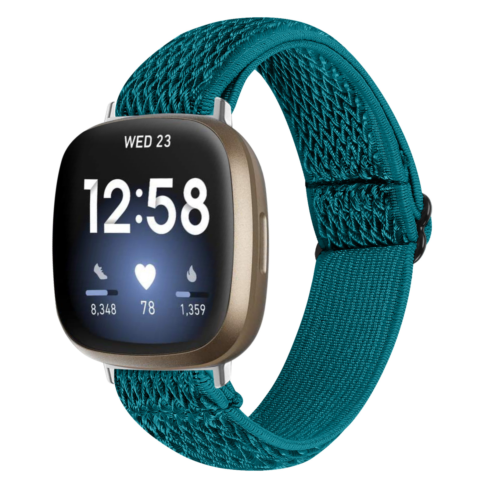 Fitbit Versa 3 / Sense Nylon Stretch Bandje - Sapphire