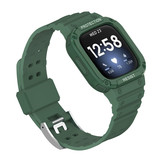 Fitbit Versa 3/2/1/Sense Shock Resist Bandje - Donkergroen