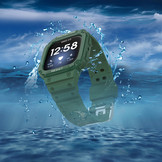 Fitbit Versa 3/2/1/Sense Shock Resist Bandje - Donkergroen