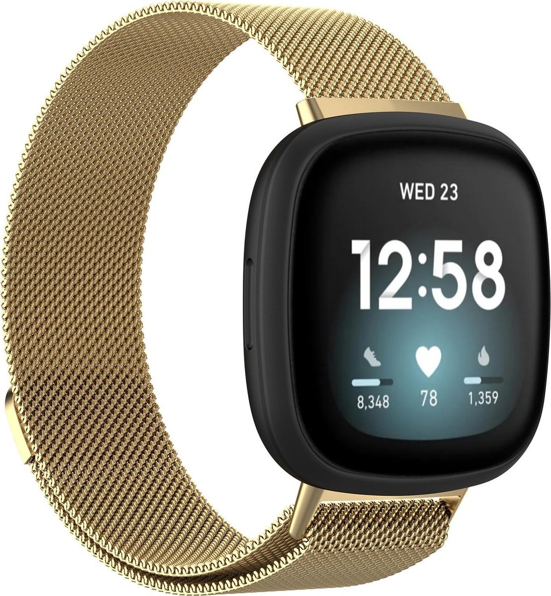Fitbit Versa 3 / Sense Milanees Bandje - Goud