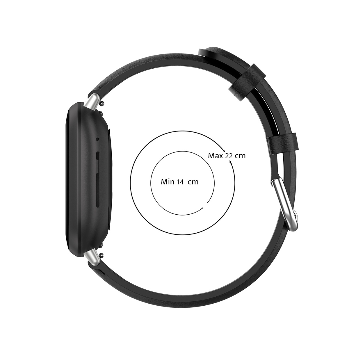Fitbit Versa 3/Sense Vacca Leer Bandje - Grijs