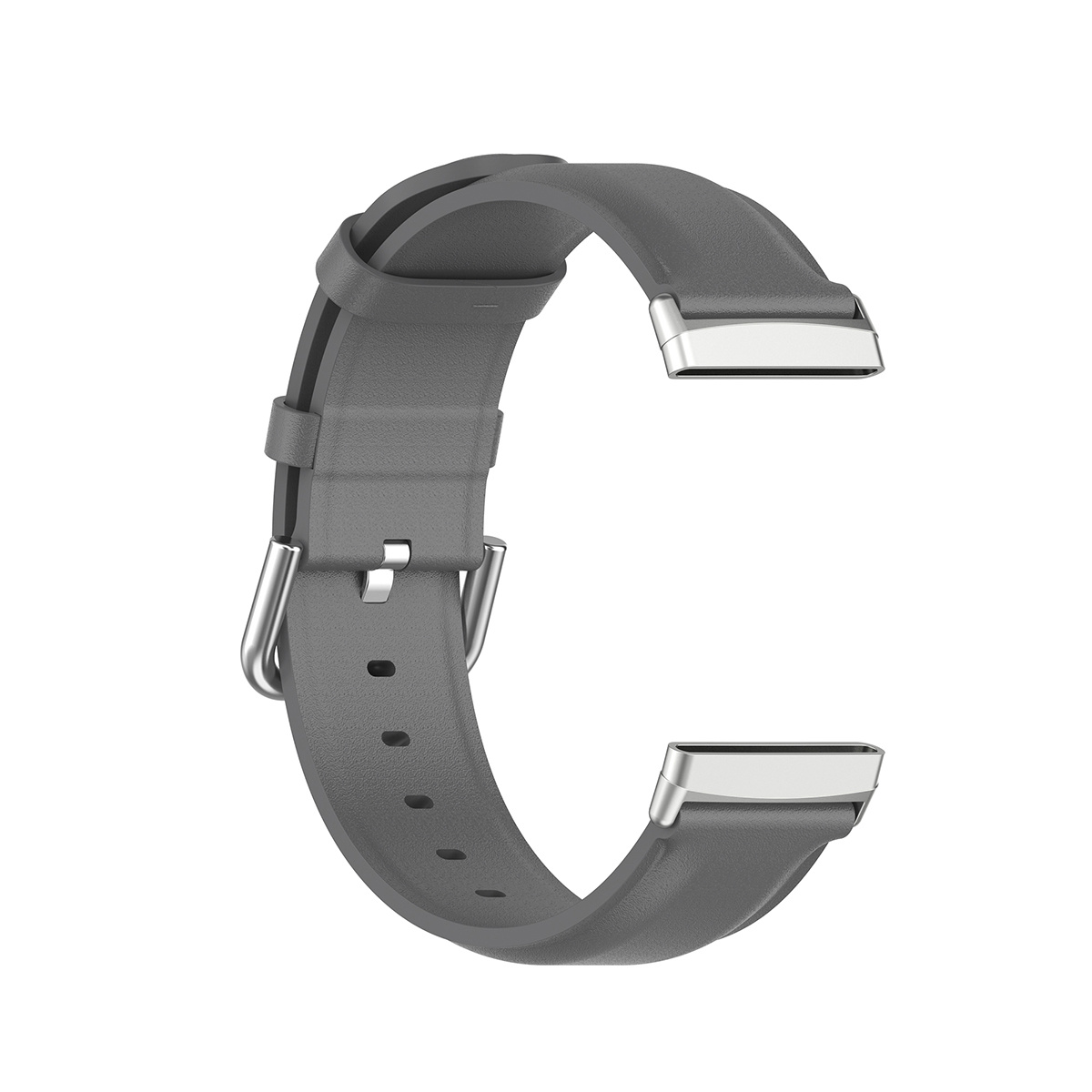 Fitbit Versa 3/Sense Vacca Leer Bandje - Grijs