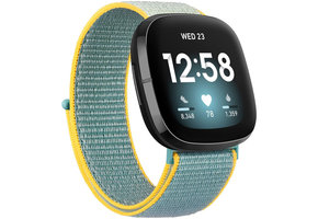 Fitbit Versa 3 / Sense Nylon Velcro Bandje - Bright