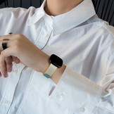 Fitbit Versa 3 / Sense Nylon Velcro Bandje - Bright