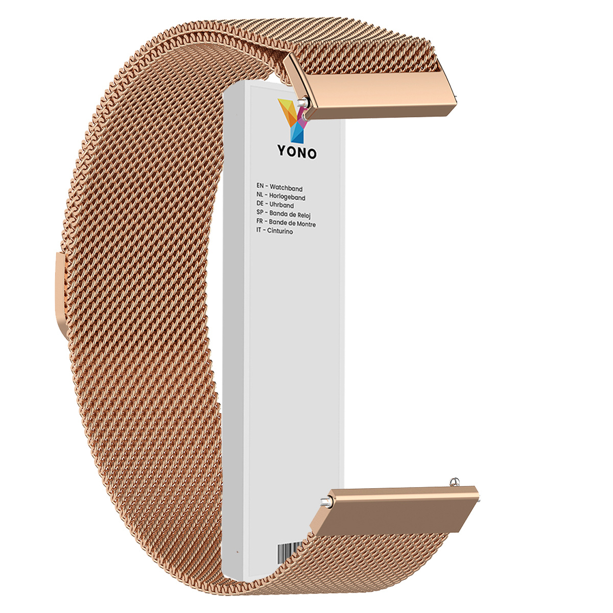 Milanees Bandje 18mm Universeel - Rose Gold