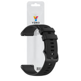 Siliconen Sport Bandje 22mm Universeel - Zwart