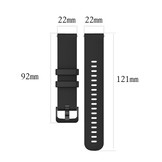 Siliconen Sport Bandje 22mm Universeel - Zwart
