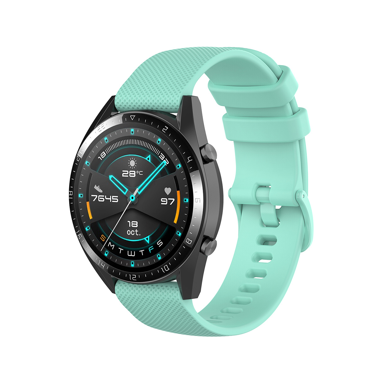 Siliconen Sport Bandje 22mm Universeel - Turqoise