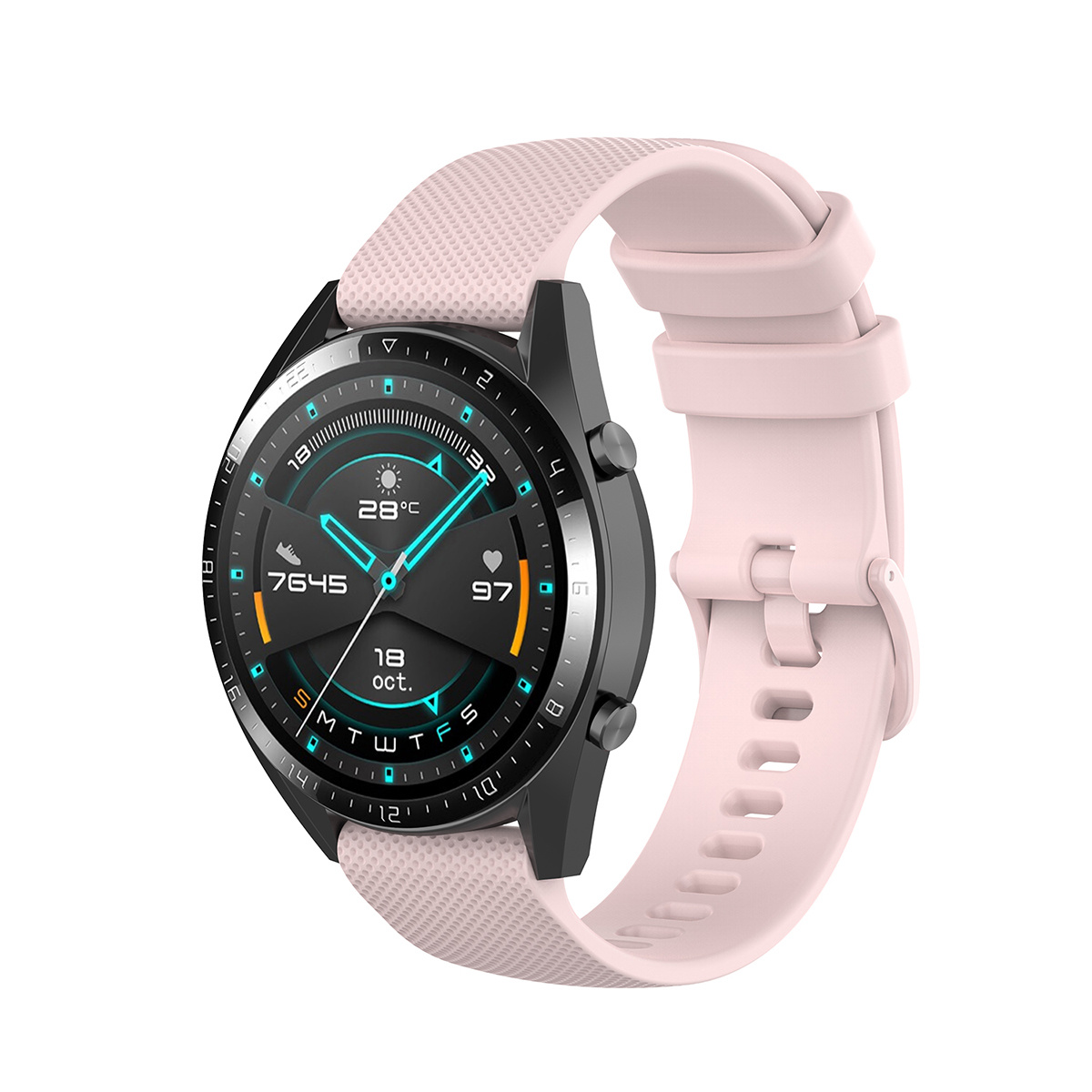 Siliconen Sport Bandje 22mm Universeel - Lichtroze