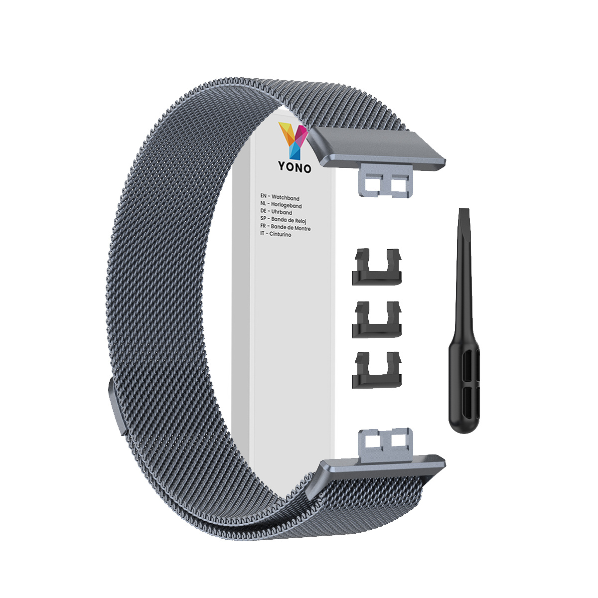 Huawei Watch Fit Milanees bandje - Grijs