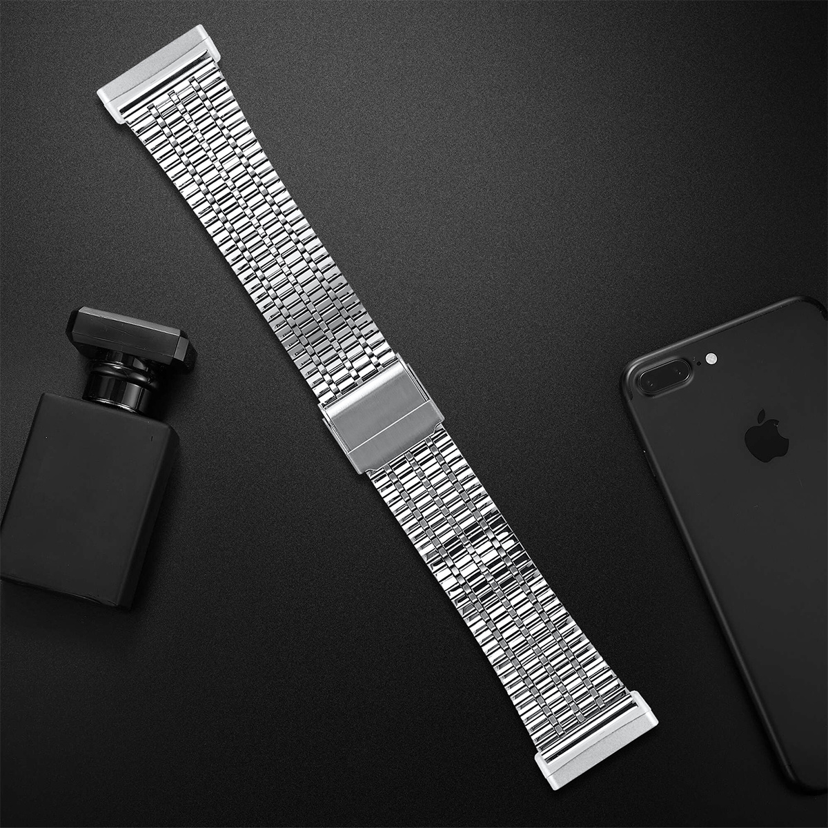 Fitbit Versa 3 / Sense Miami Schakel Bandje - Zilver